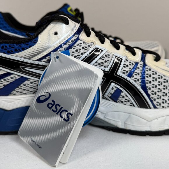 NEW ASICS GEL-Flux Running Shoes White Black Royal Blue Size 9.5 (T3D4N-0190) - Picture 16 of 16
